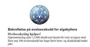 Øvelsesskudd elg